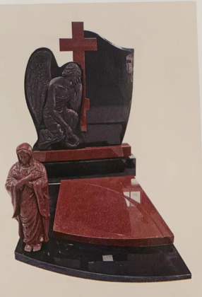 중국 Xingyan- 종교 테마 석재 조각 묘비 (Angel and Virgin Mary Shaped)